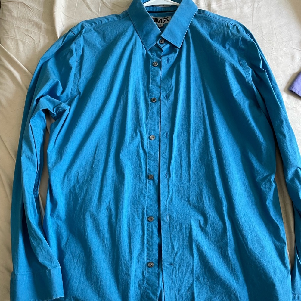 Blue Express button down